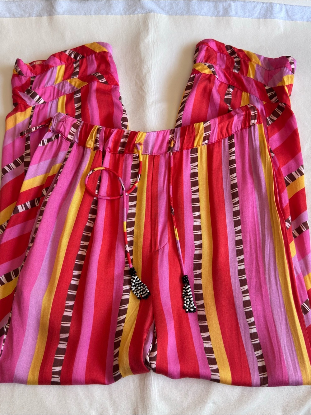 Farm Rio Lucy Stripes Pants Small - Picture 2 of 13